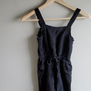 Black June Isle handmade linen jumpsuit size 6